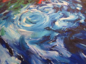 Original abstract oil painting by Rona Barugahare