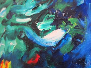 Original abstract oil painting by Rona Barugahare