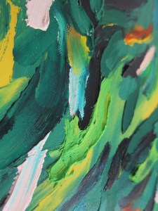 Original abstract oil painting by Rona Barugahare