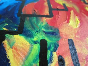 Original abstract oil painting by Rona Barugahare