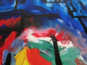 Original abstract oil painting by Rona Barugahare