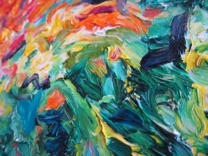 Original abstract oil painting by Rona Barugahare