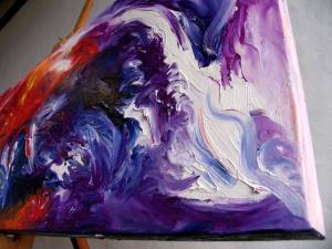 Original abstract oil painting by Rona Barugahare