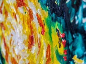 Original abstract oil painting by Rona Barugahare